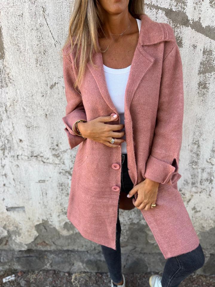 Isabella - Casualowa długa kurtka z mankietami