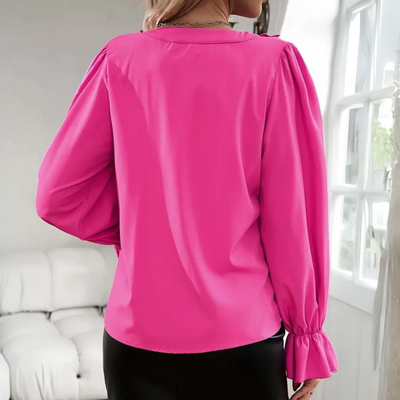 Theresia - Elegancka Bluzka z Falbanami dla Kobiet